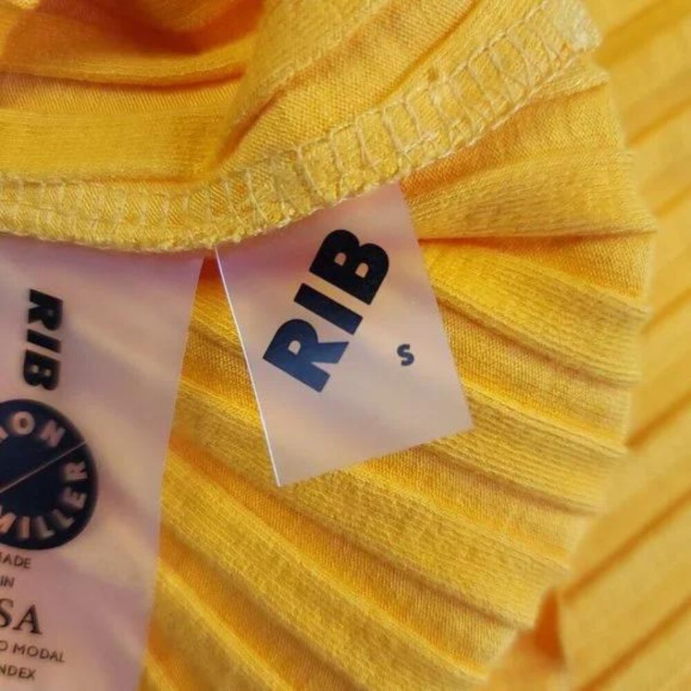 Simon Miller Yellow Ribbed Tank Top - Picture 8 of 8